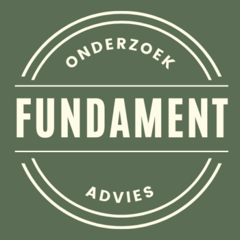 donkergrijs en beige eenvoudig & rond fundament logo groot